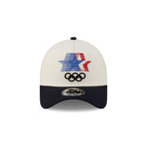 Olympic Heritage Los Angeles 1984 Olympic Games Stars Chrome White Navy 9FORTY A-Frame Snapback Hat