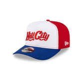 Hill City Howlers White Scarlet 9FORTY A-Frame Snapback Hat
