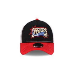 Philadelphia 76ers Hardwood Classics 2000s Contrast Stitch 9FORTY A-Frame Trucker Hat