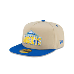 Denver Nuggets Hardwood Classics 2000s Gold 59FIFTY A-Frame Fitted Hat