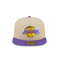 Los Angeles Lakers Hardwood Classics 2000s Gold 59FIFTY A-Frame Fitted Hat