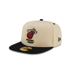 Miami Heat Hardwood Classics 2000s Gold 59FIFTY A-Frame Fitted Hat