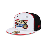 Philadelphia 76ers Hardwood Classics 2000s Optic White Flip 59FIFTY Fitted Hat