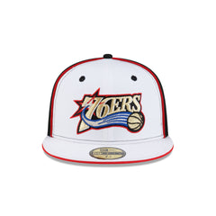 Philadelphia 76ers Hardwood Classics 2000s Optic White Flip 59FIFTY Fitted Hat