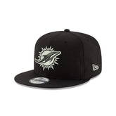 Miami Dolphins Black and White 9FIFTY Snapback Hat