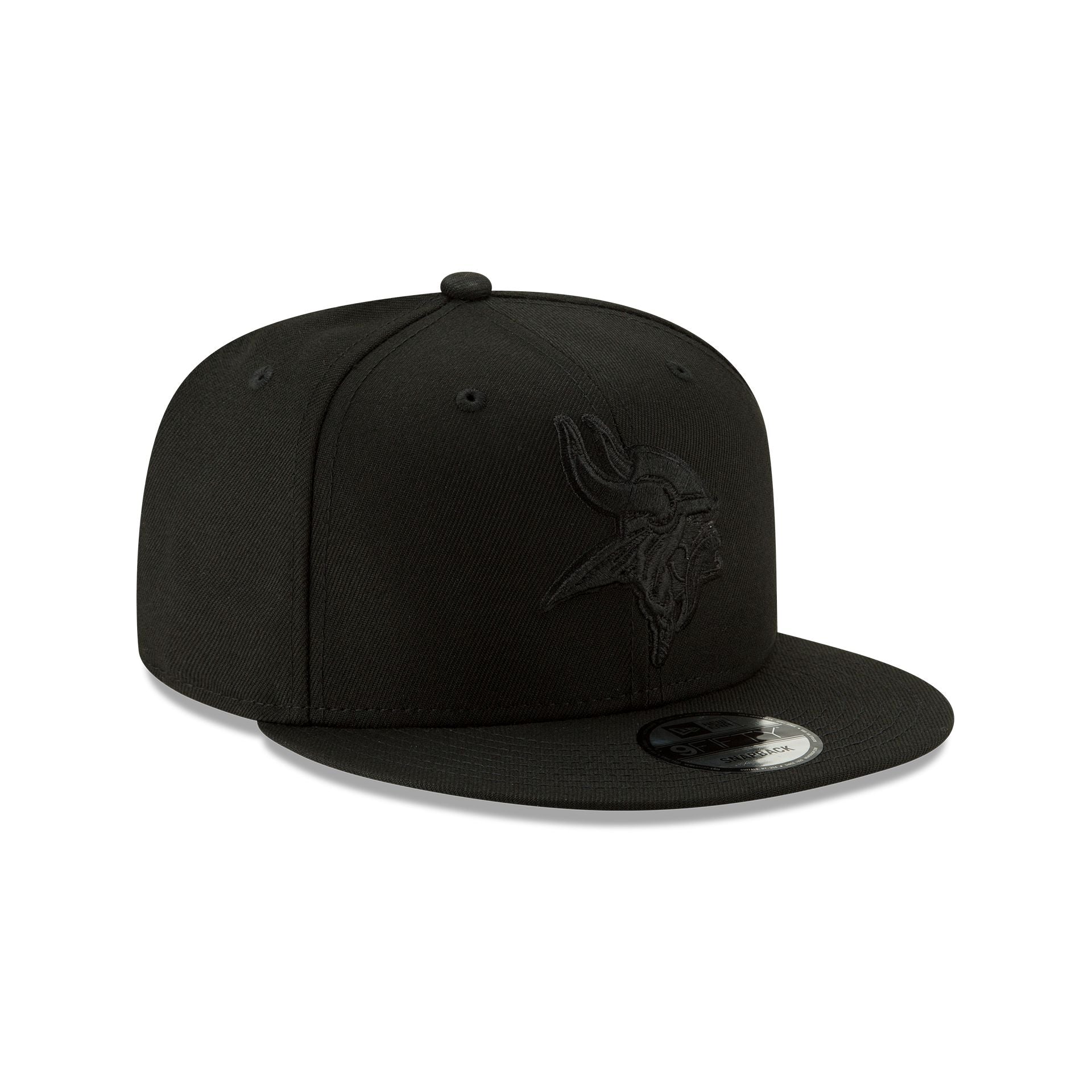 Minnesota Vikings 2024 Basic Black on Black 9FIFTY Snapback Hat