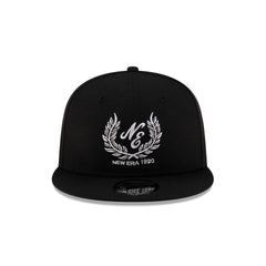 New Era Cap Laurel Wreath Black 9FIFTY Snapback Hat