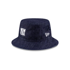 New Era Cap Square Logo Indigo Denim Bucket Hat