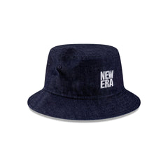 New Era Cap Square Logo Indigo Denim Bucket Hat