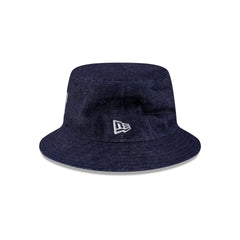 New Era Cap Square Logo Indigo Denim Bucket Hat