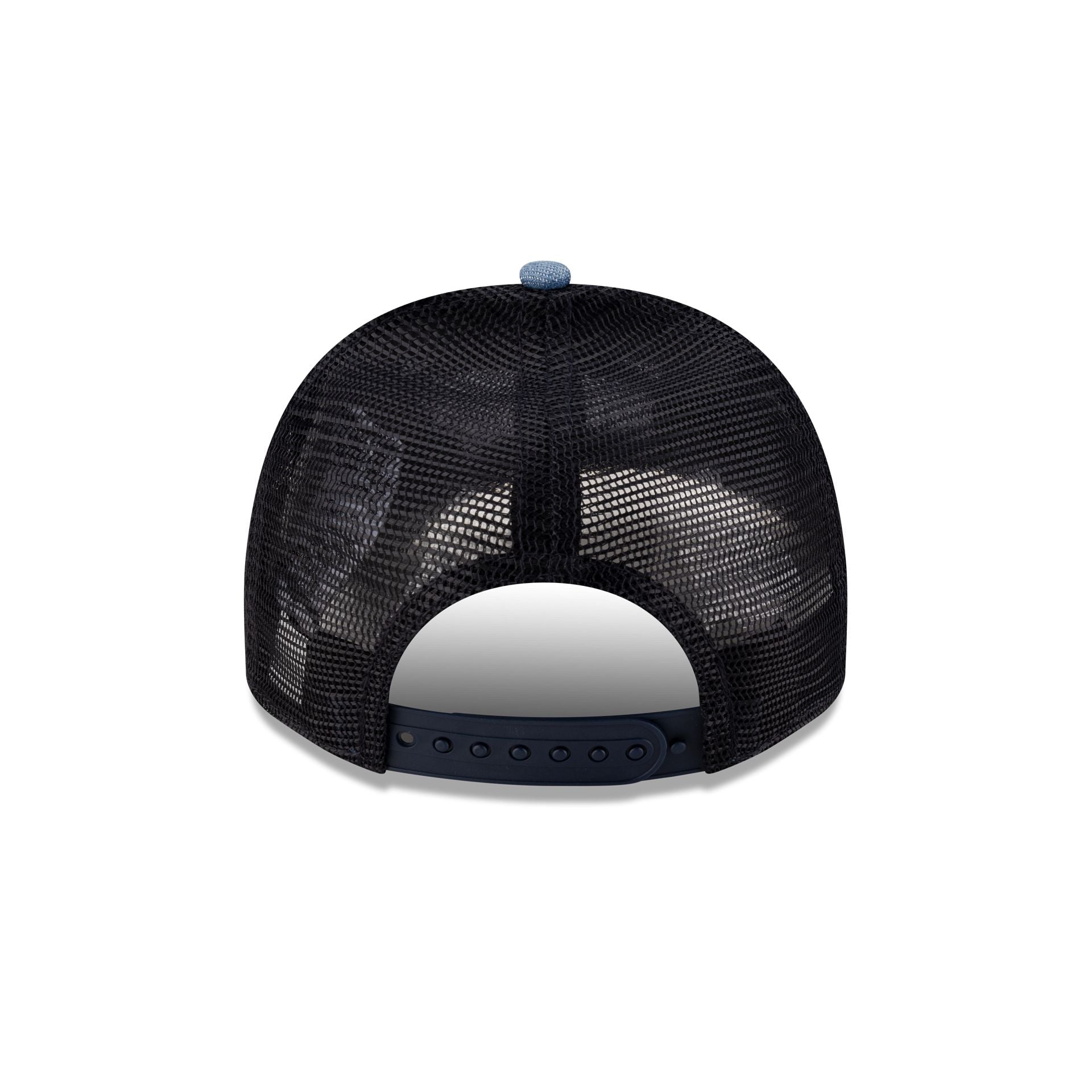 New Era Cap Square Logo Light Denim 9FORTY A-Frame Trucker Hat