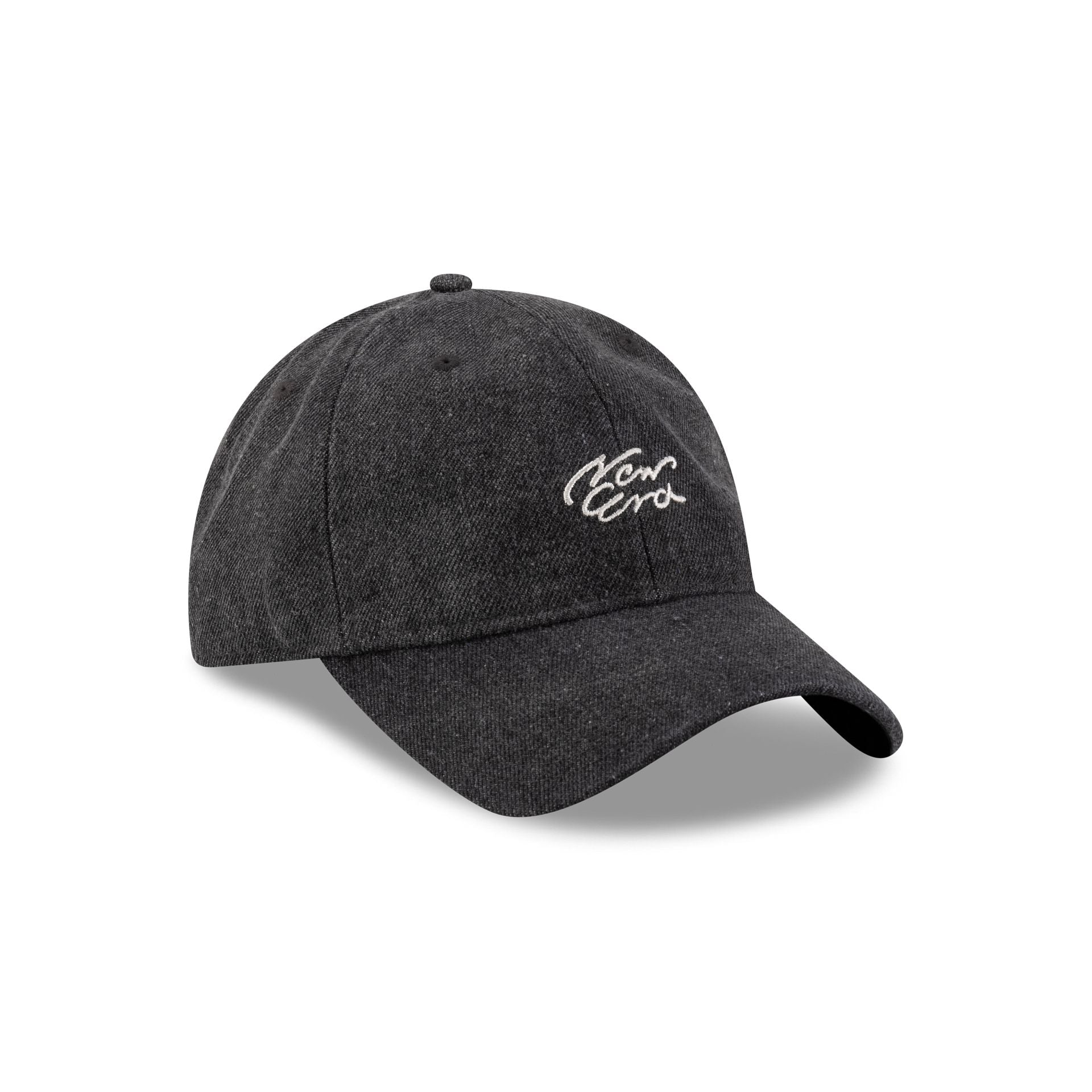 New Era Cap Handwritten Black Denim 9TWENTY Easy Snap Hat
