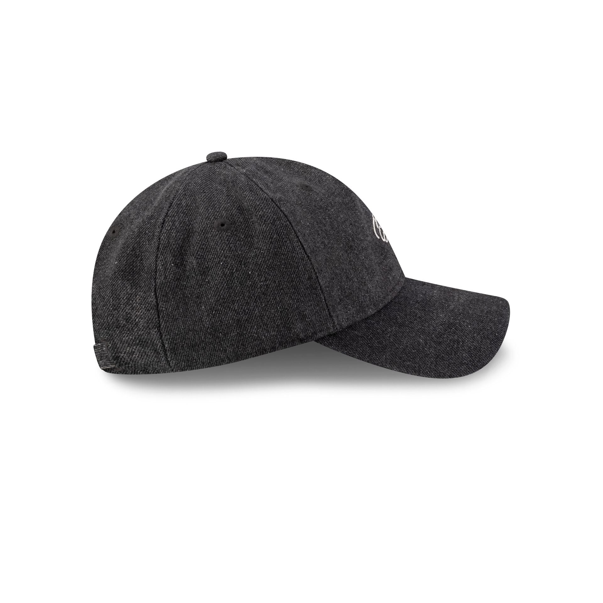 New Era Cap Handwritten Black Denim 9TWENTY Easy Snap Hat