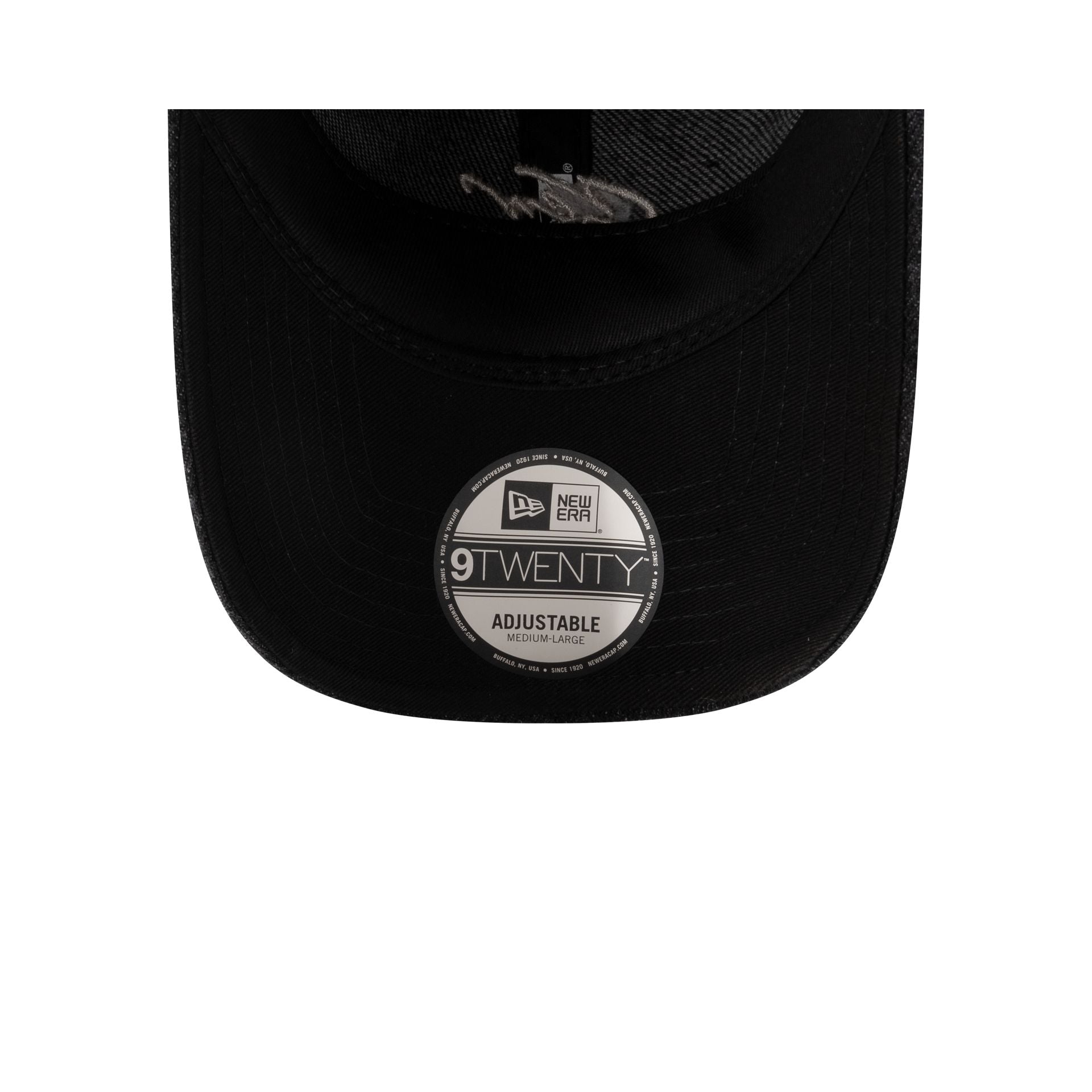 New Era Cap Handwritten Black Denim 9TWENTY Easy Snap Hat