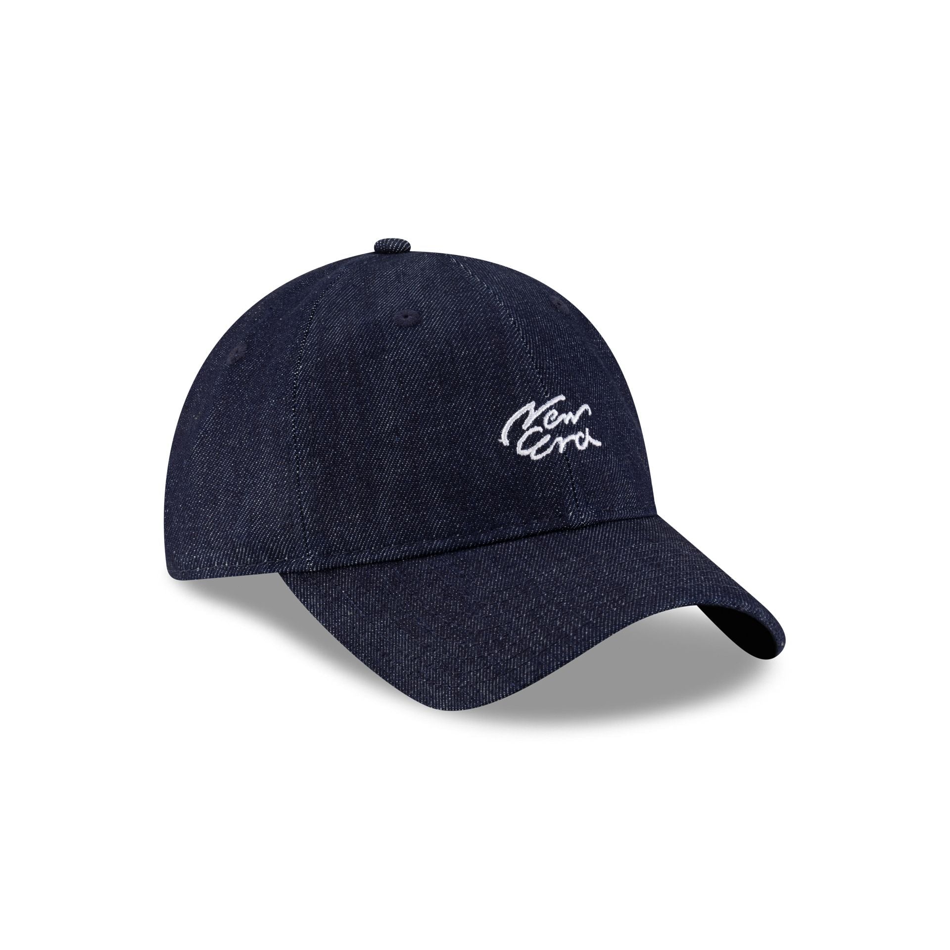 New Era Cap Handwritten Indigo Denim 9TWENTY Easy Snap Hat