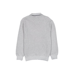 New Era Cap Black Label Knit Heather Gray Zip-Up Jacket