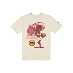 Houston Rockets Hardwood Classics Hakeem Olajuwon Caricature T-Shirt