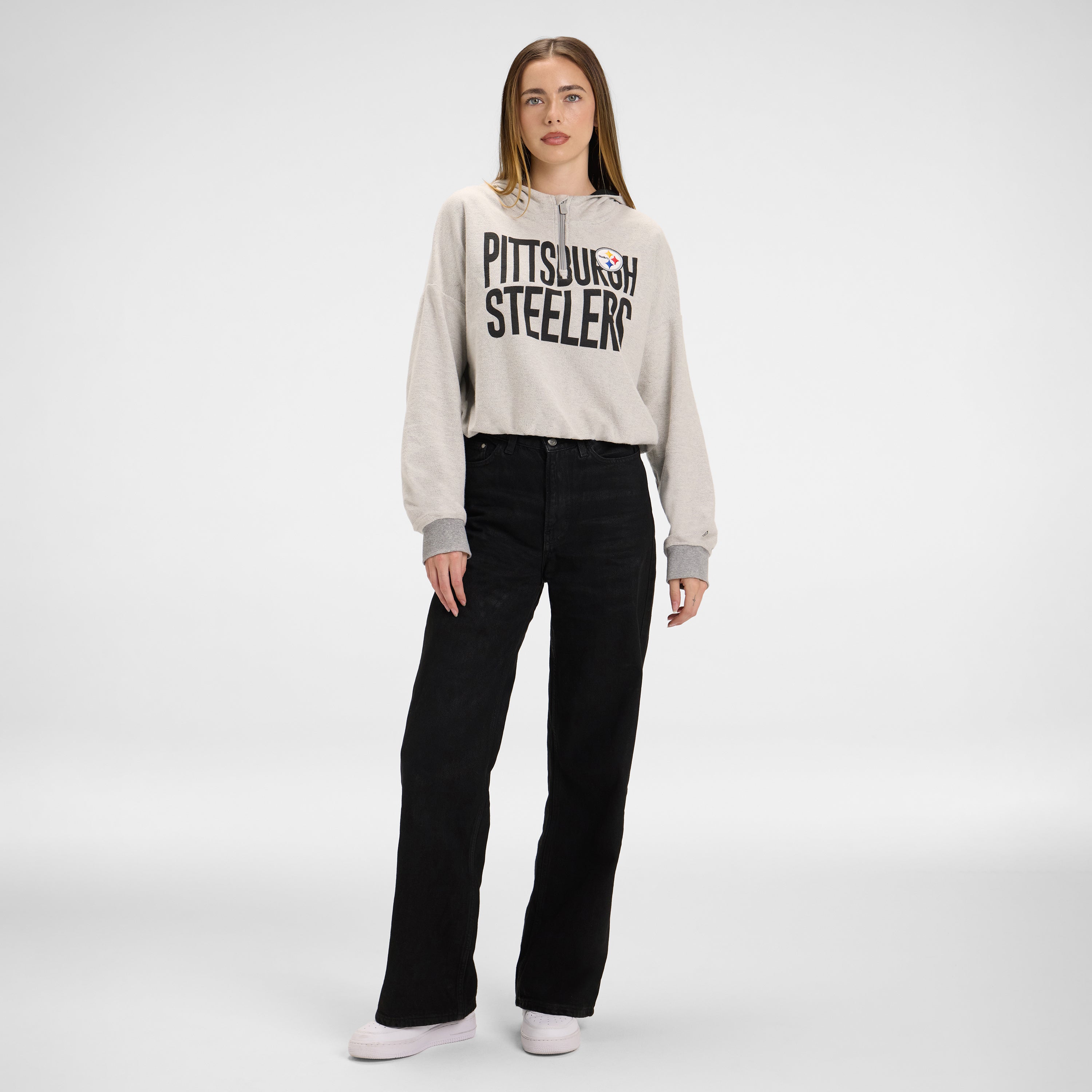 Pittsburgh Steelers Sport Night Heather Gray Women's Hoodie