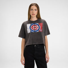 Philadelphia Flyers Sport Night Black Cropped Women's T-Shirt
