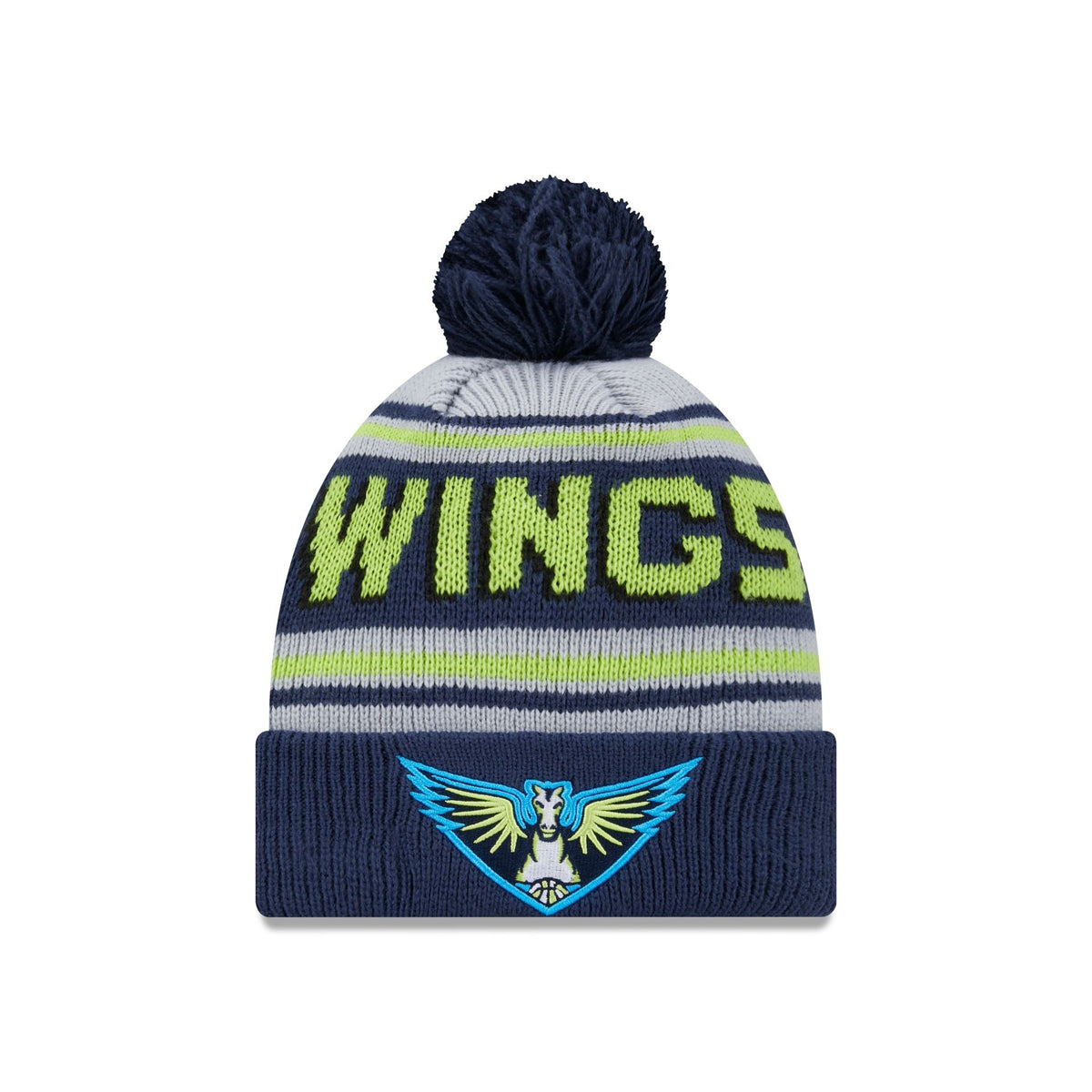 Dallas Wings Team Pom Knit Hat