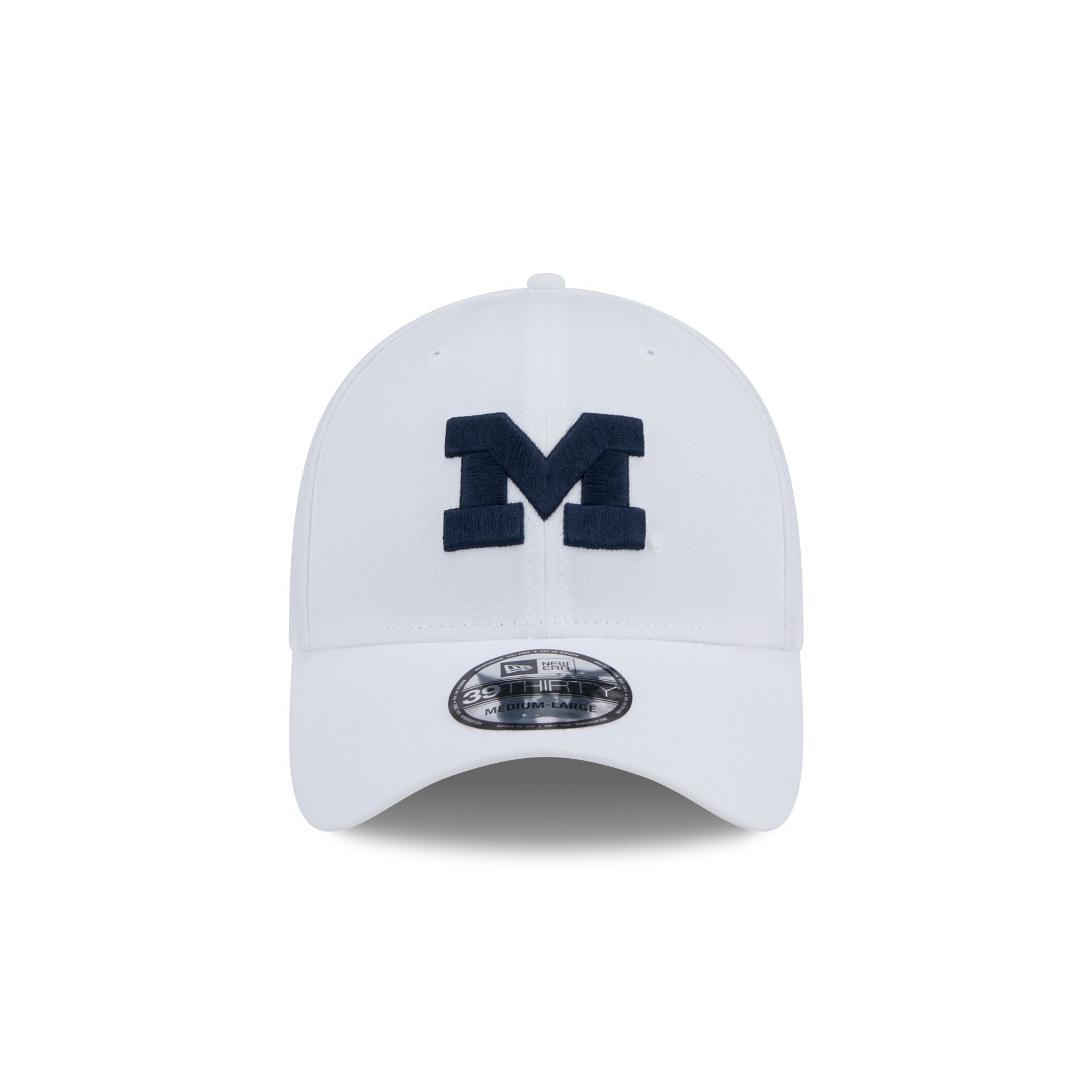 Michigan Wolverines Chrome 39THIRTY Stretch Fit Hat