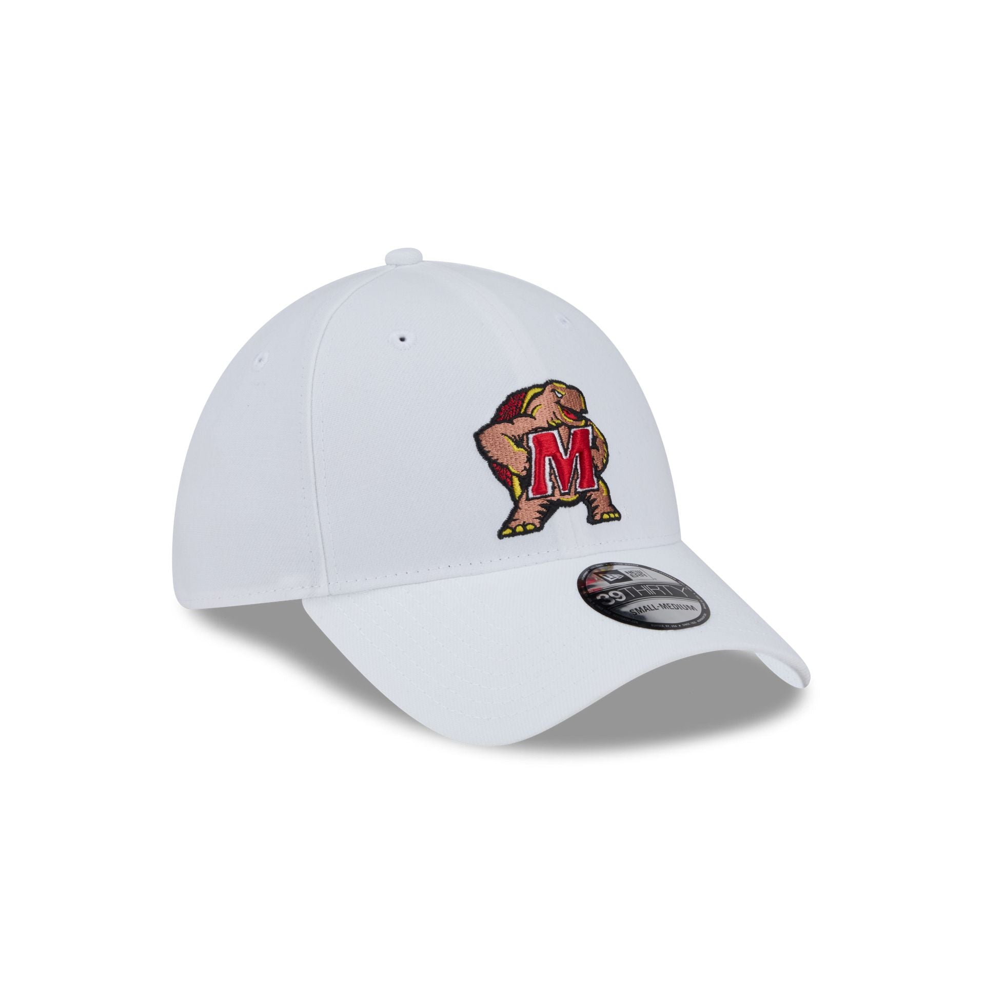 Maryland Terrapins Optic White 39THIRTY Stretch Fit Hat