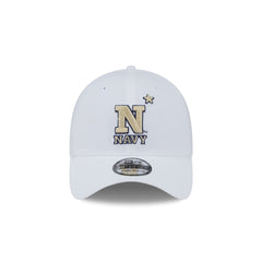 Navy Midshipmen Optic White 39THIRTY Stretch Fit Hat