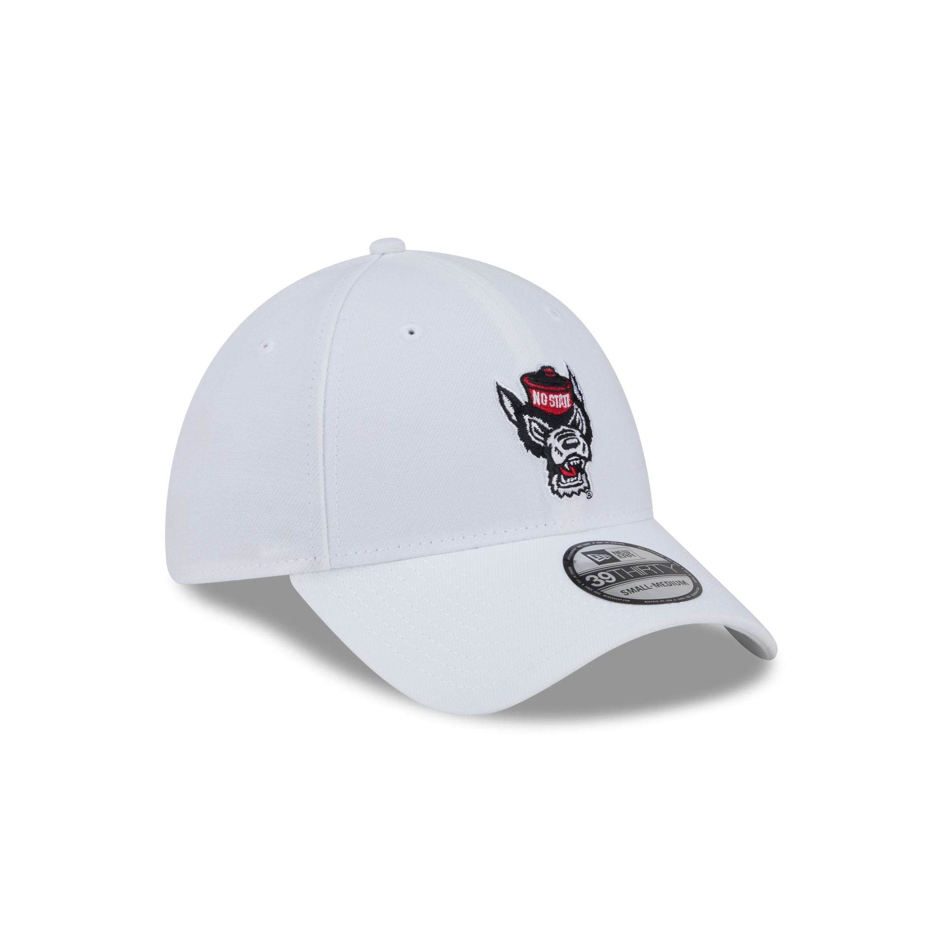 NC State Wolfpack Optic White 39THIRTY Stretch Fit Hat