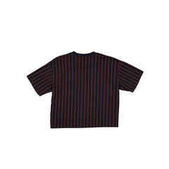 Denver Broncos Throwback Women's Cropped Pinstripe T-Shirt