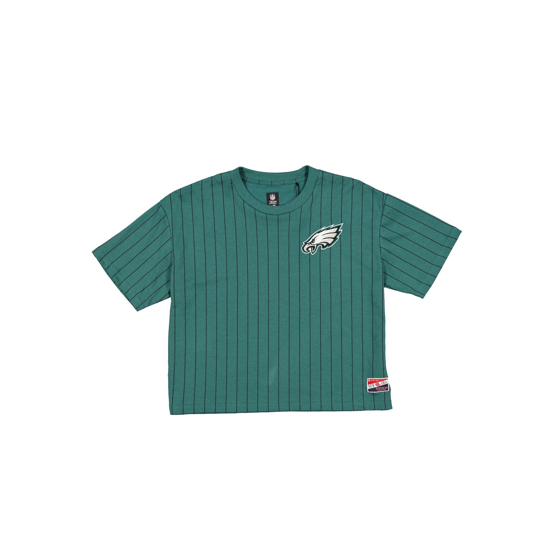 Philadelphia Eagles Throwback Women's Cropped Pinstripe T-Shirt