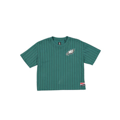 Philadelphia Eagles Throwback Women's Cropped Pinstripe T-Shirt