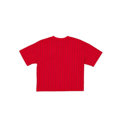 Kansas City Chiefs Throwback Women's Cropped Pinstripe T-Shirt