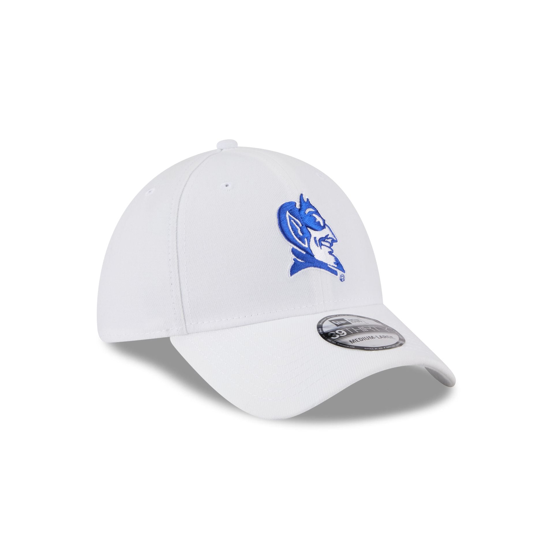 Duke Blue Devils Optic White 39THIRTY Stretch Fit Hat