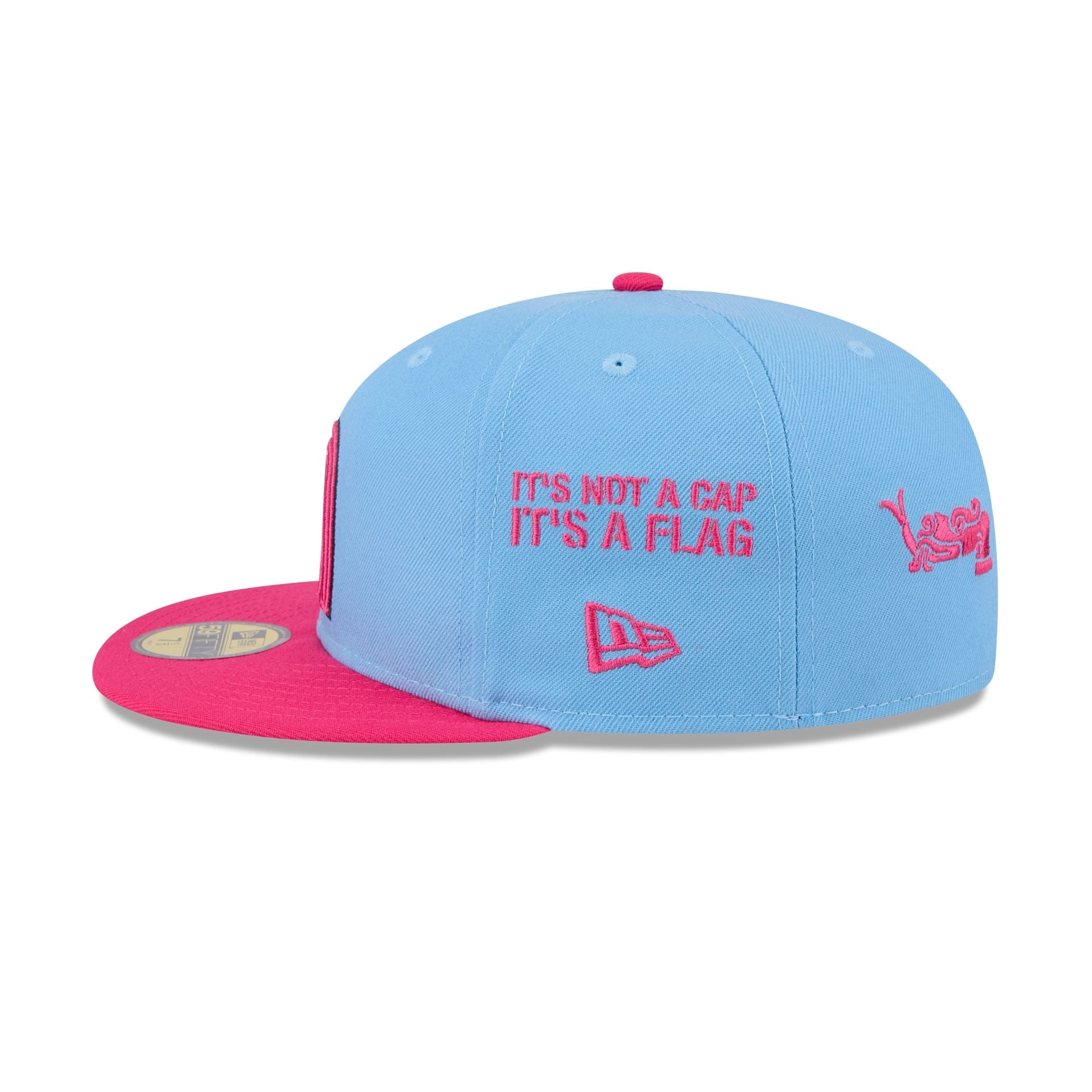 Mexico Baseball New Era Anniversary Logos Sky Blue 59FIFTY Fitted Hat