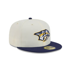 Nashville Predators Chrome White 59FIFTY Fitted Hat