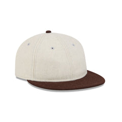 New Era Cap Heather Oatmeal Melton Wool Retro Crown 59FIFTY Fitted Hat
