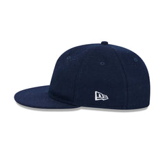 New Era Cap Navy Melton Wool Retro Crown 9FIFTY Strapback Hat