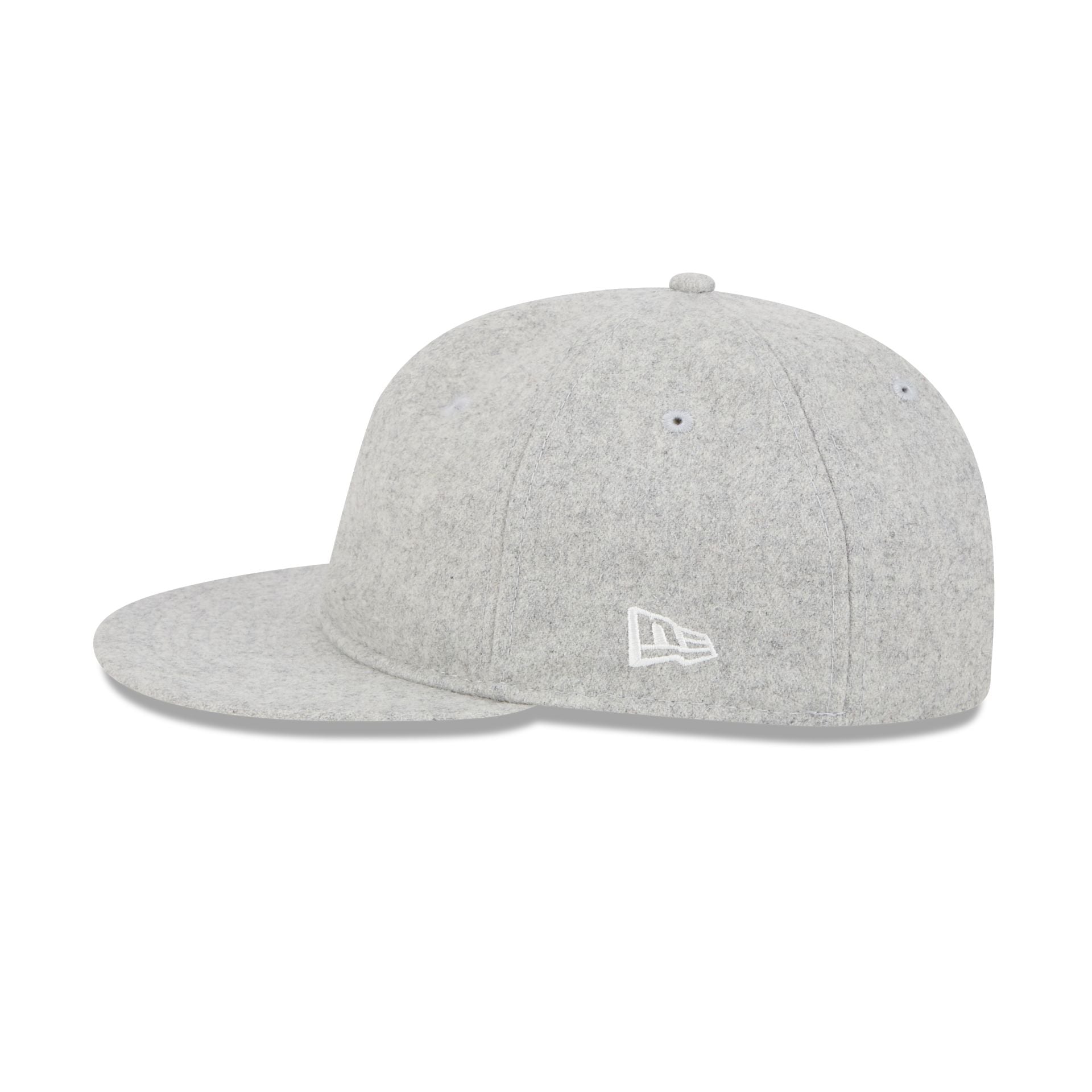 New Era Cap Heather Gray Melton Wool Retro Crown 9FIFTY Strapback Hat
