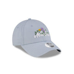 New Era Cap Beaded Floral Pastel Blue Women's 9FORTY Adjustable Hat