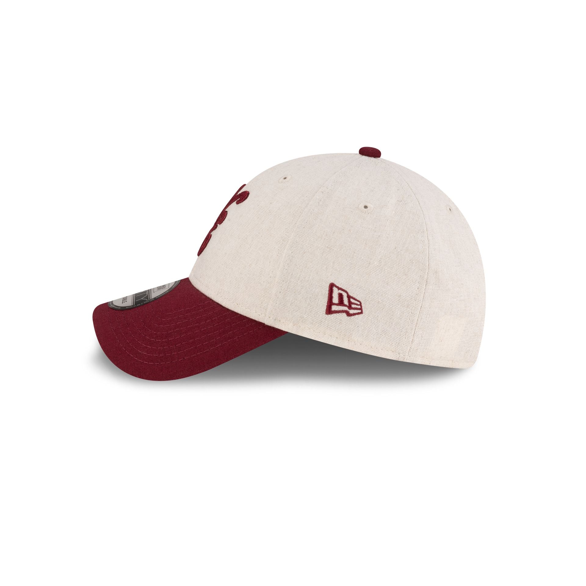 New Era Cap Linen Two Tone Dark Red 9FORTY Adjustable Hat