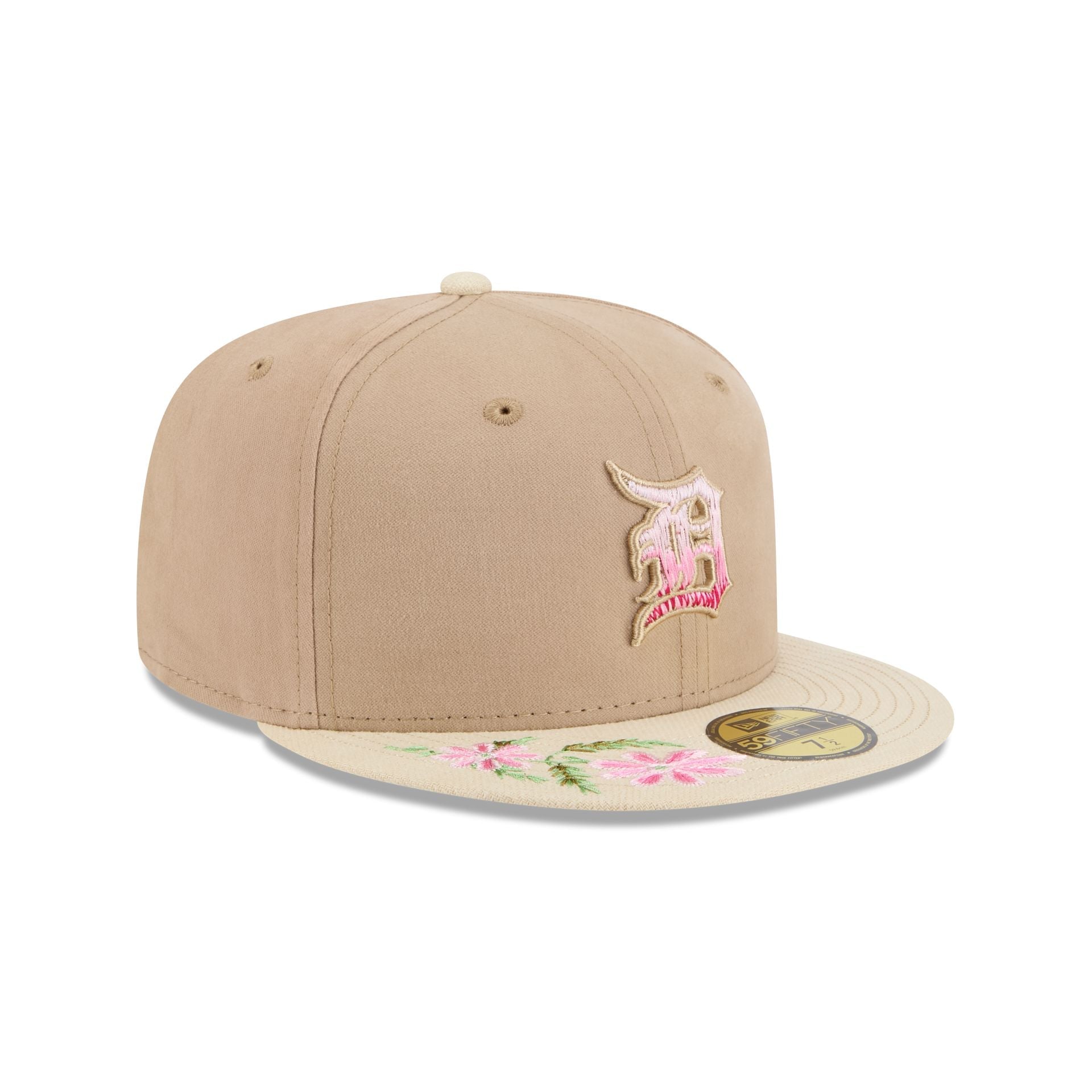 Detroit Tigers Hand Stitched Floral 59FIFTY Fitted Hat