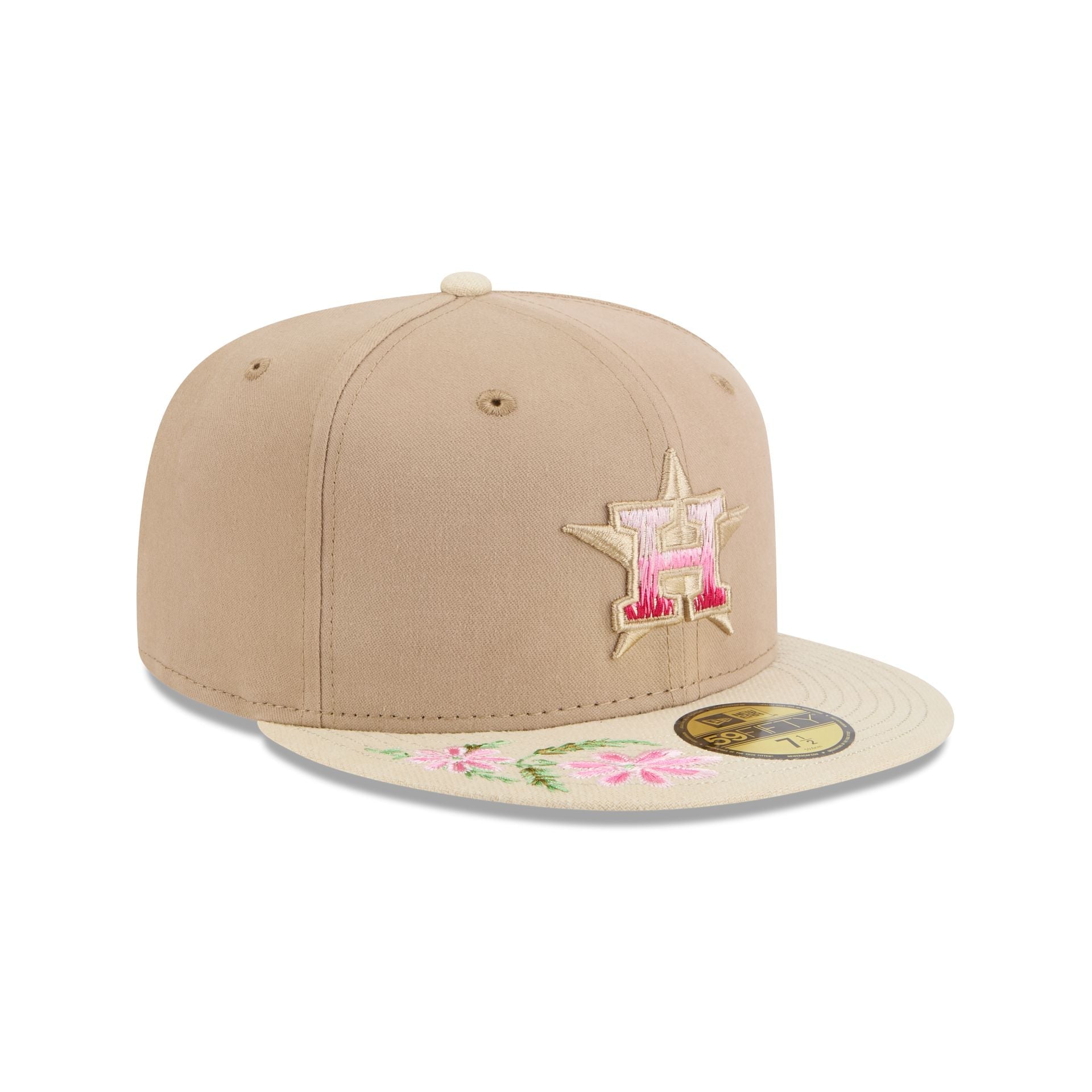 Houston Astros Hand Stitched Floral 59FIFTY Fitted Hat