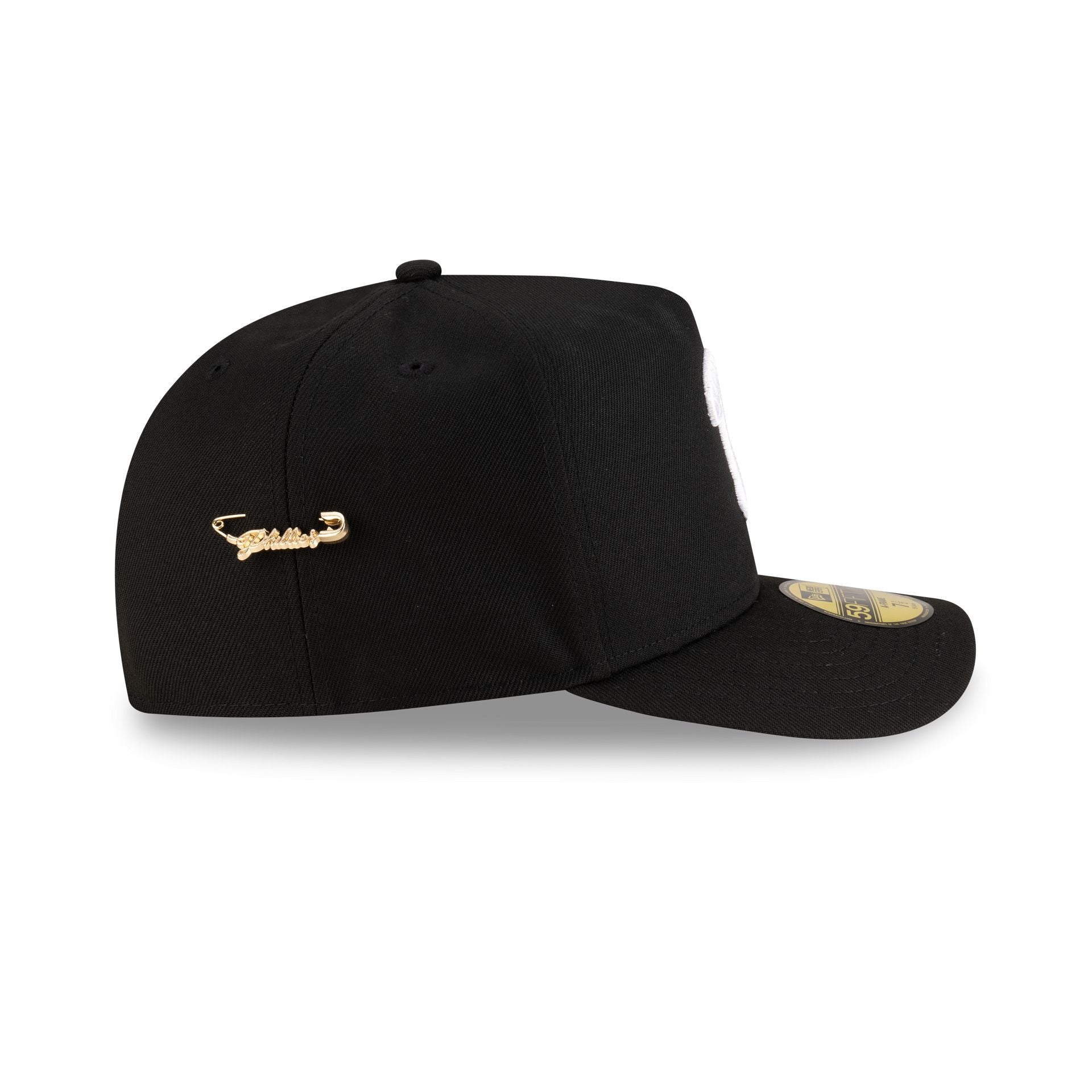 Philadelphia Phillies Black Script Safety Pin 59FIFTY A-Frame Fitted Hat
