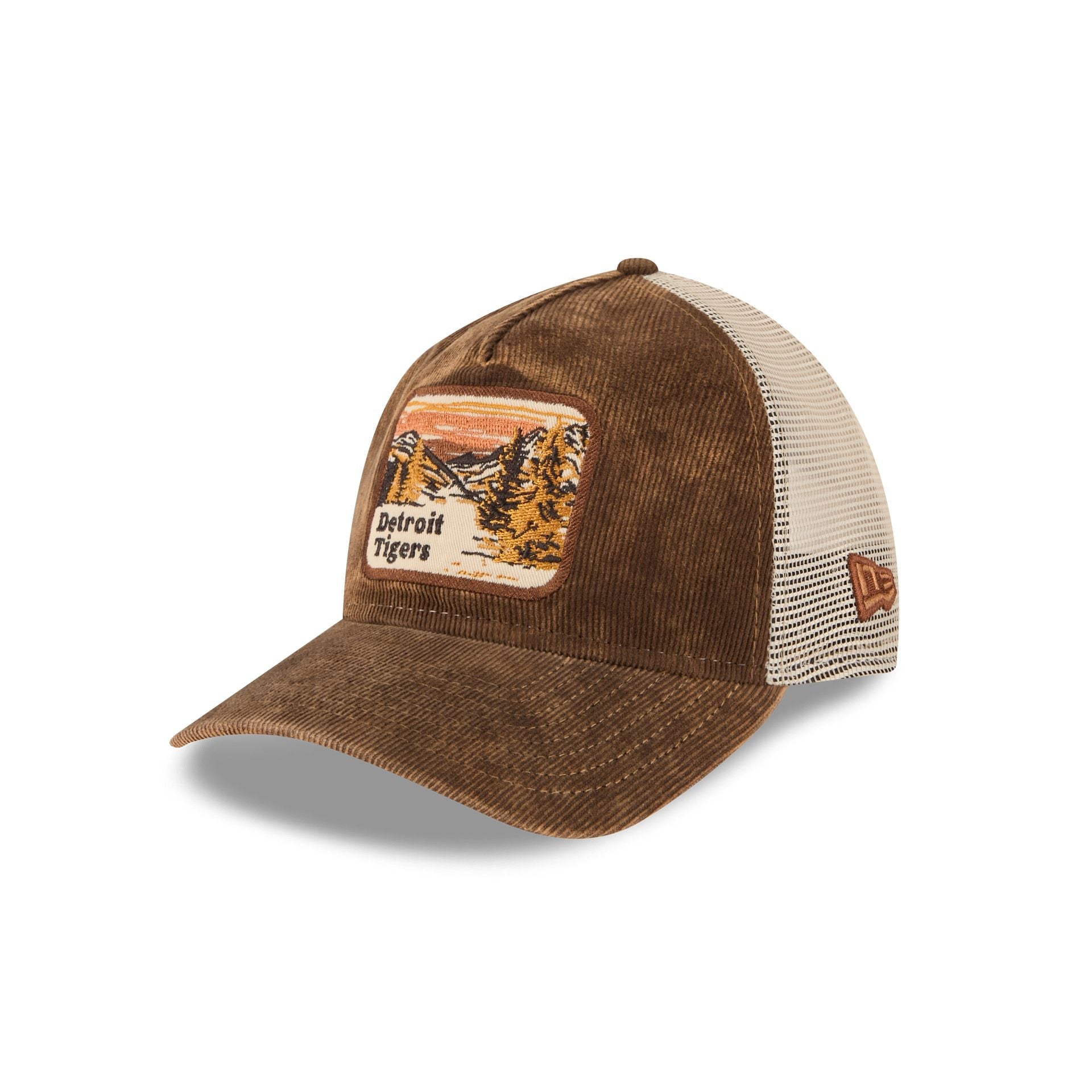 Detroit Tigers Vintage Landscape Brown 9TWENTY A-Frame Trucker Hat