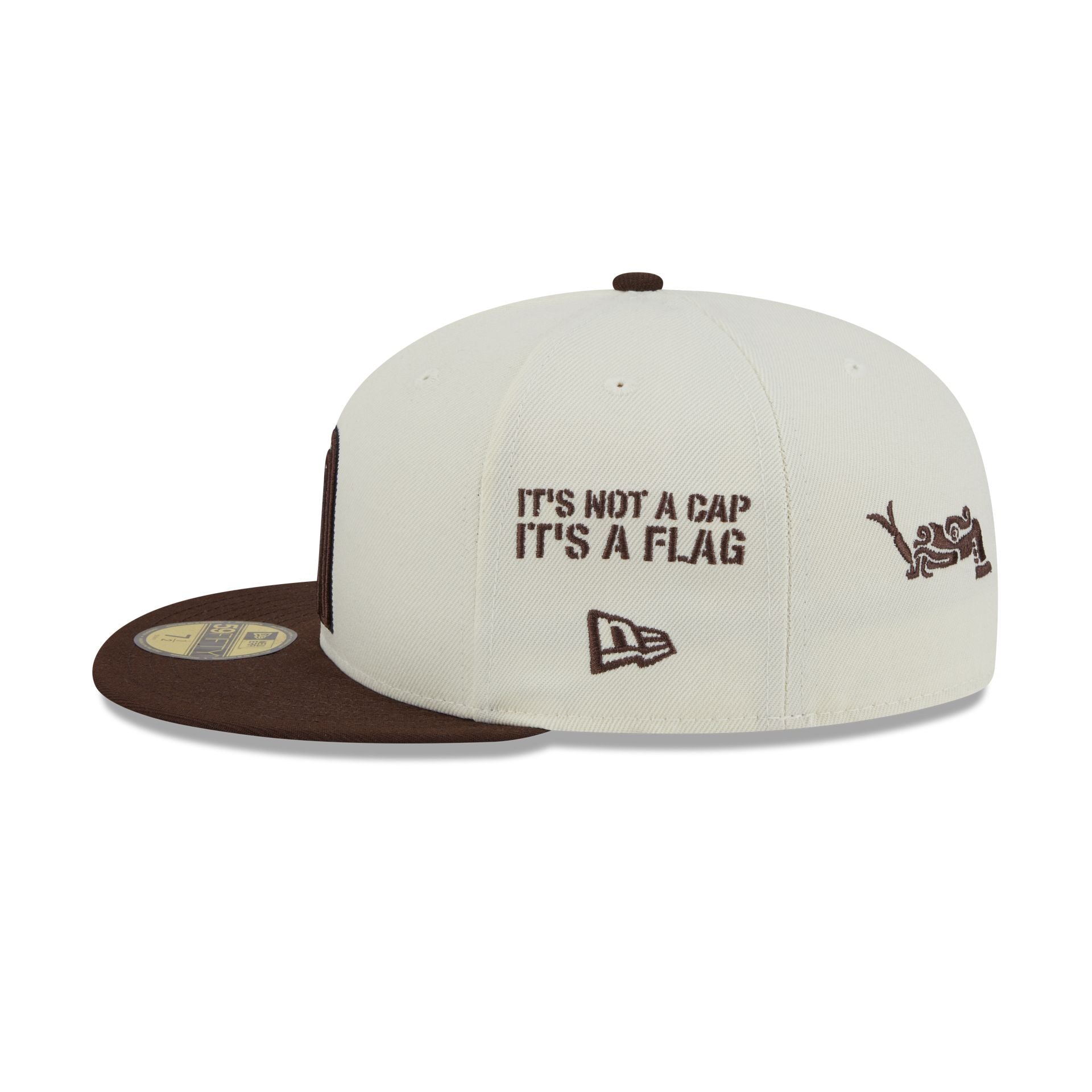 Mexico Baseball New Era Anniversary Logos Brown Visor 59FIFTY Fitted Hat