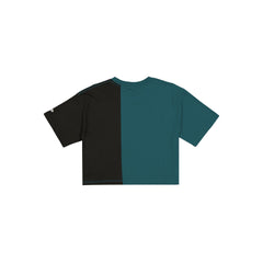 Philadelphia Eagles Team Split Women's Cropped Short-Sleeve T-Shirt