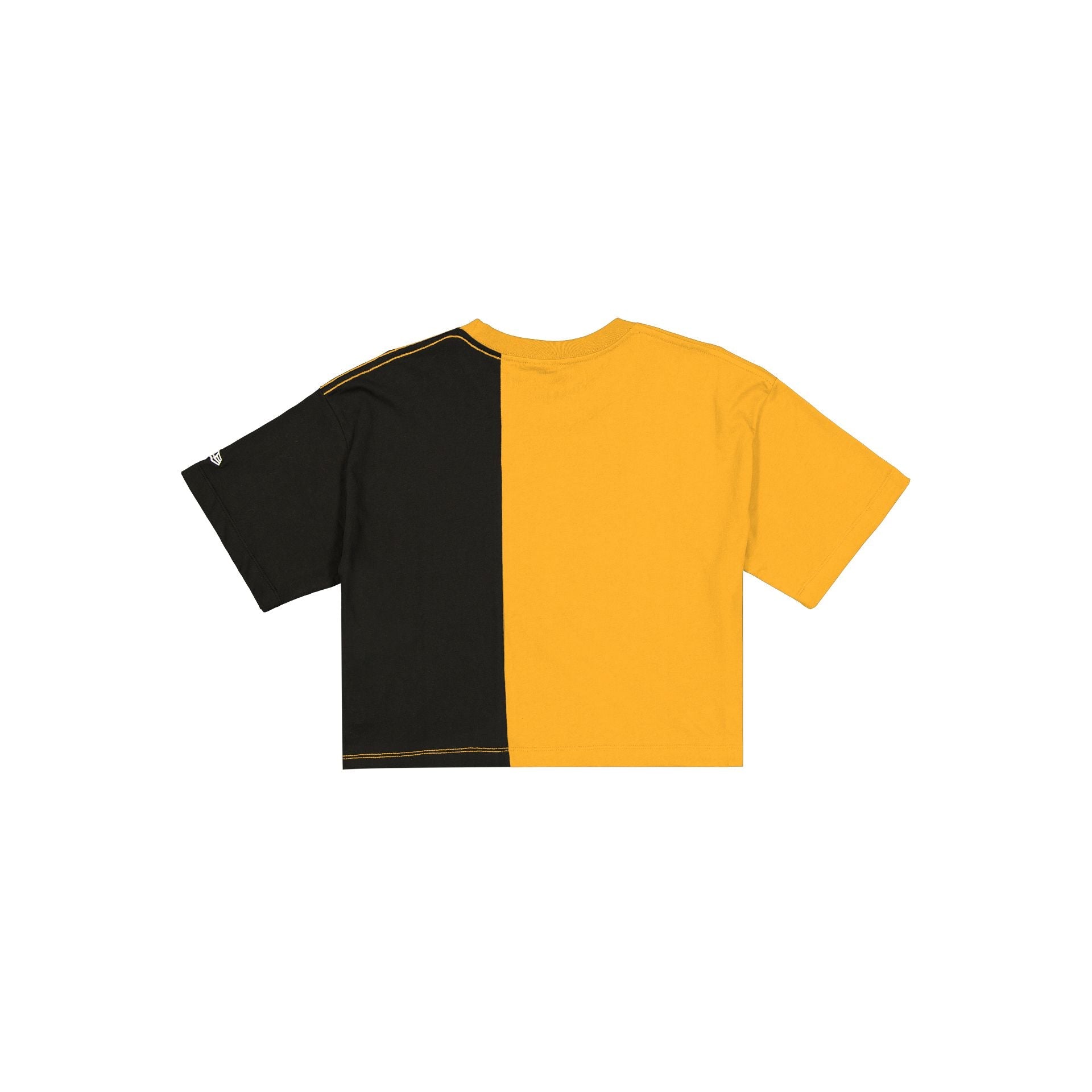 Pittsburgh Steelers Team Split Women's Cropped Short-Sleeve T-Shirt