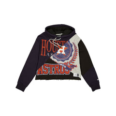 Houston Astros Team Split Women's Cropped Hoodie
