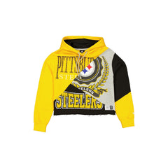 Pittsburgh Steelers Team Split Women's Cropped Hoodie