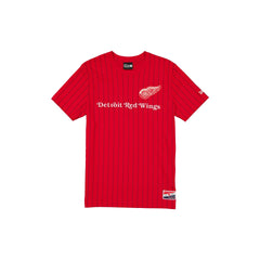 Detroit Red Wings Throwback Retro Pinstripe T-Shirt